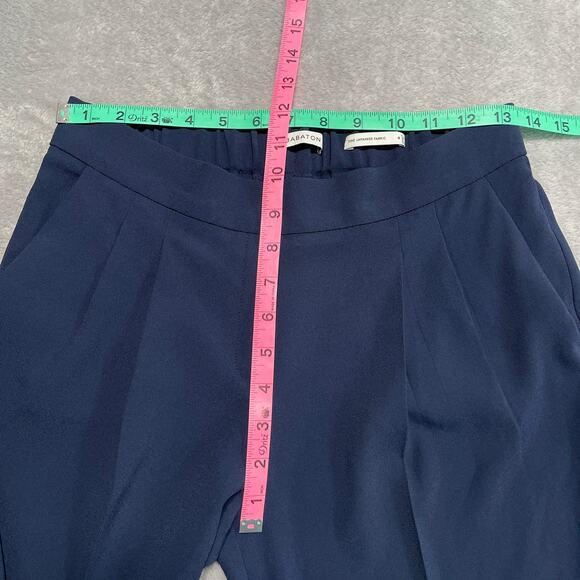 Babaton Pants 4 Blue Cohen Japanese Trouser Career Work Office Elastic Waist - Picture 5 of 7